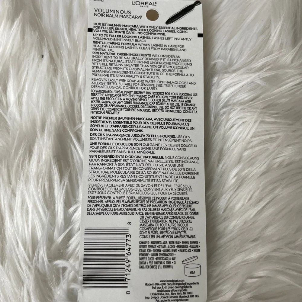 L’Oréal Paris VOLUMINOUS Noir Balm Washable Mascara